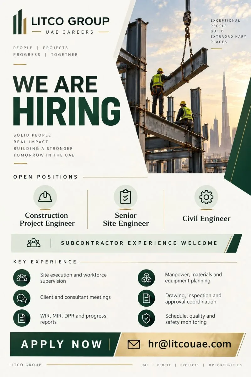 Lucky Engineering (LITCO) LLC Sharjah Jobs – steel structure projects