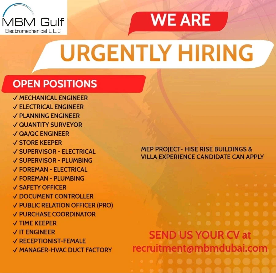 MBM-Gulf-Electromechanical-LLC-Dubai-Jobs-28-Oct-2022