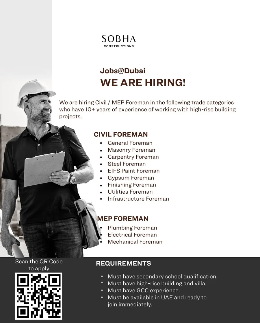 Sobha-Constructions-LLC-Dubai-Jobs-13-Feb-2023