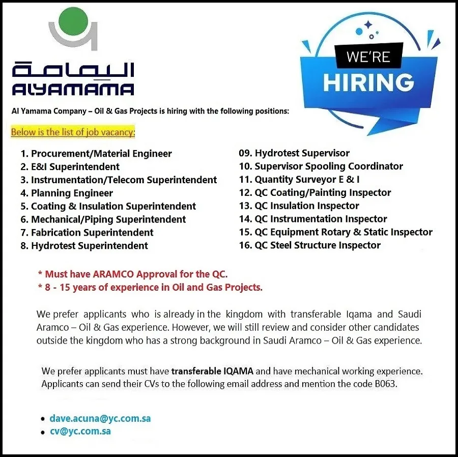 Al-Yamama-Contacting-Company-Dammam-Jobs-28-Jan-2024