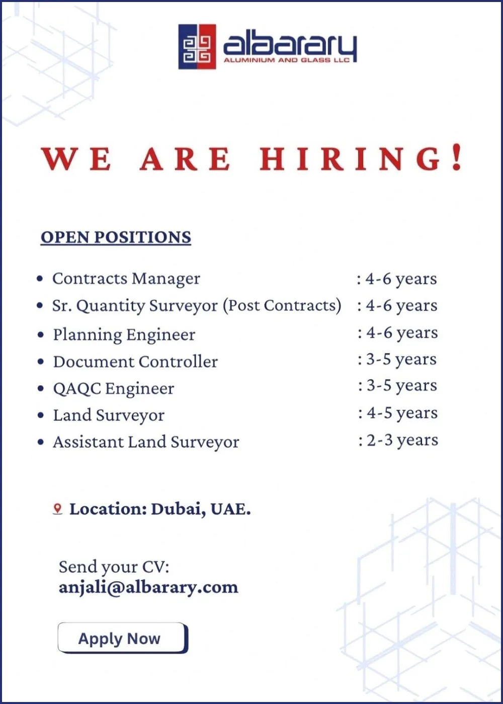 Al-Barary-Aluminium-and-Glass-LLC-Dubai-Jobs-16-Dec-2025