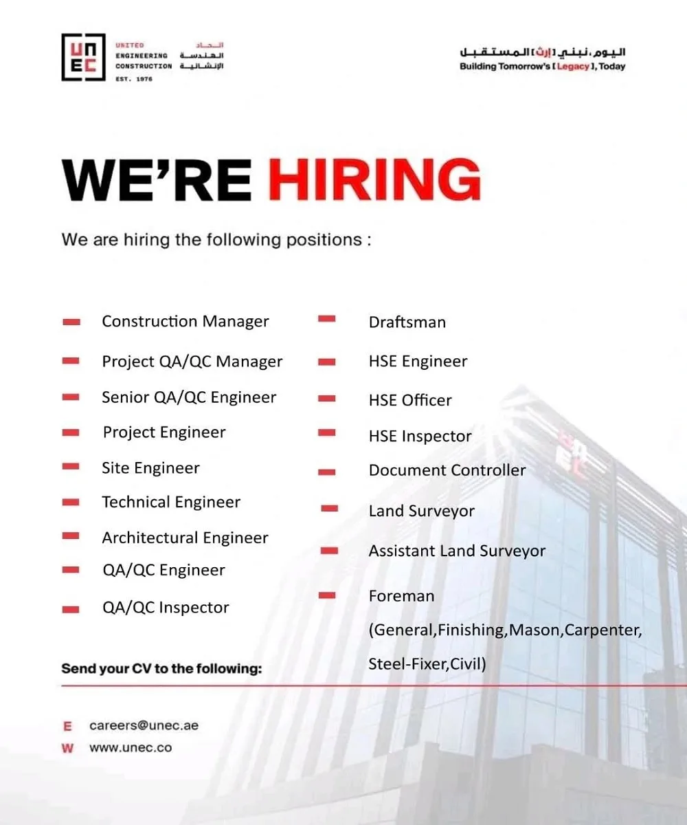 United-Engineering-Construction-UNEC-Dubai-Jobs-25-Jan-2026