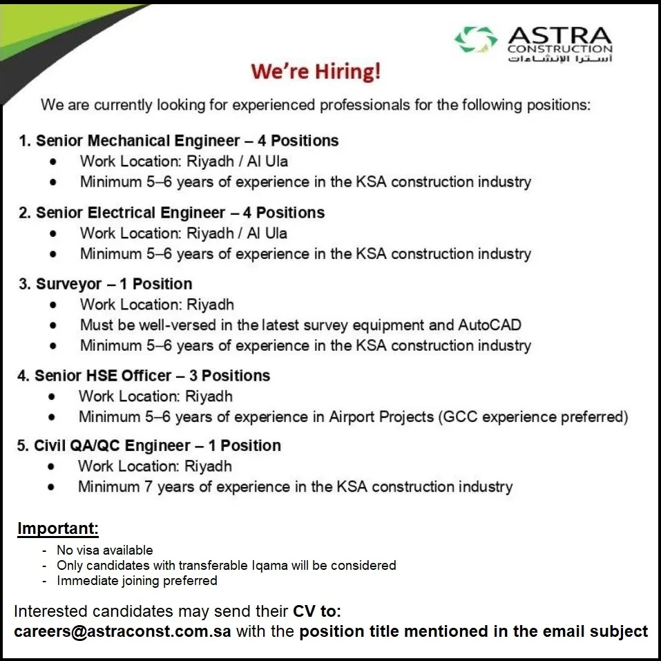 Astra-Construction-Company-Ltd-Riyadh-Jobs-18-Mar-2026