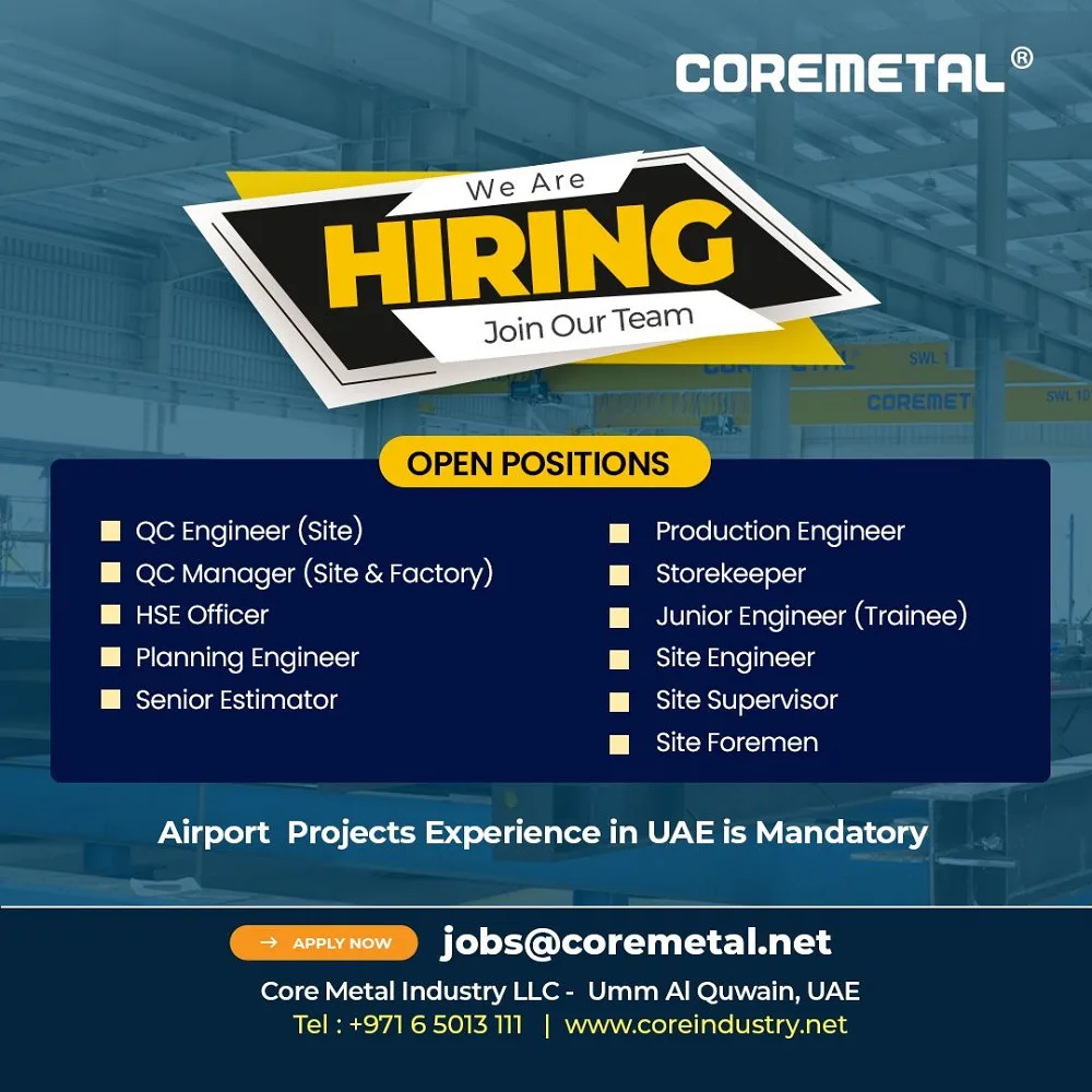 Core-Metal-Industry-LLC-Umm-Al-Quwain-Jobs-29-Mar-2026