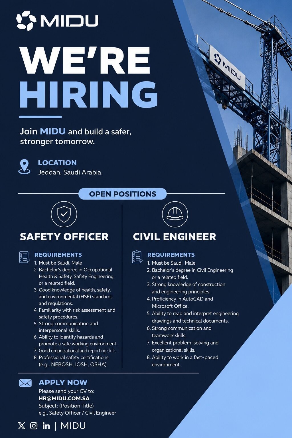 MIDU Construction-and-Contracting-Co-Jeddah-Jobs-22-Jul-2026