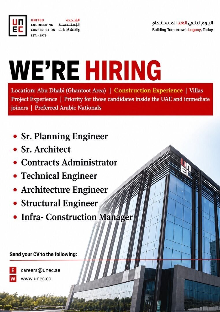 United-Engineering-Construction-UNEC-Abu-Dhabi-Jobs-13-July-2026
